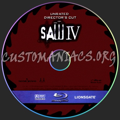 Saw IV blu-ray label