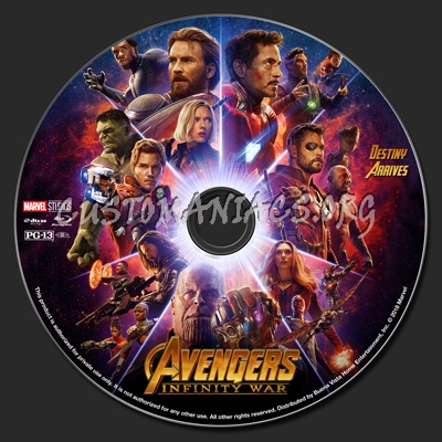 Avengers: Infinity War blu-ray label