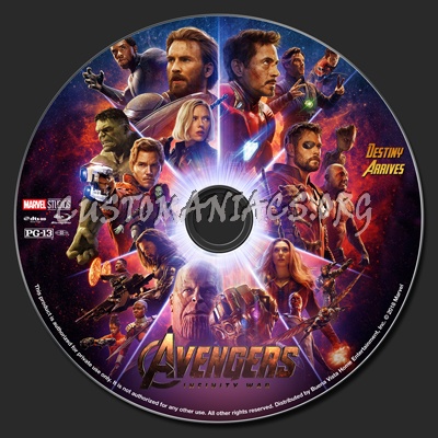 Avengers: Infinity War blu-ray label