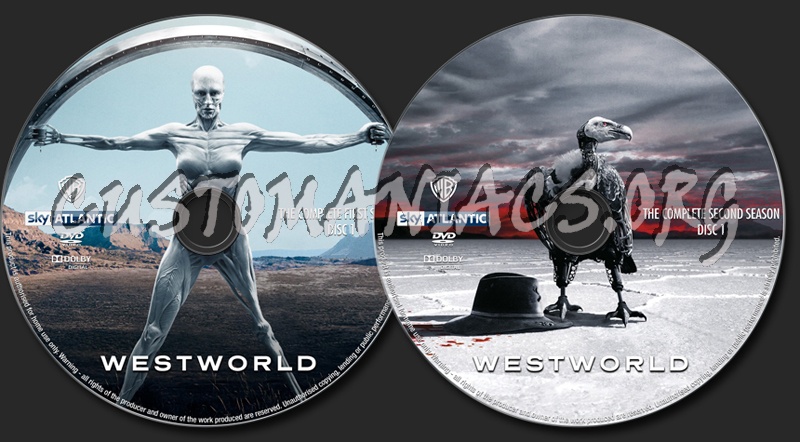 Westworld Season 1-2 dvd label