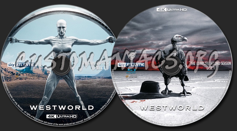Westworld Season 1-2 (BD/4K) blu-ray label