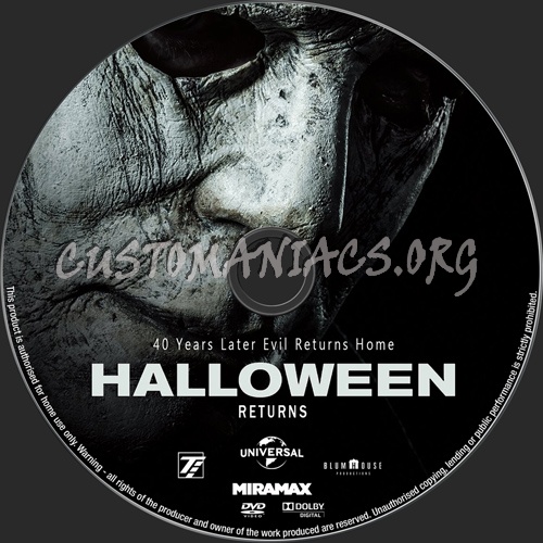 Halloween 2018 dvd label