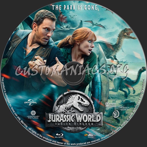 Jurassic World Fallen Kingdom blu-ray label