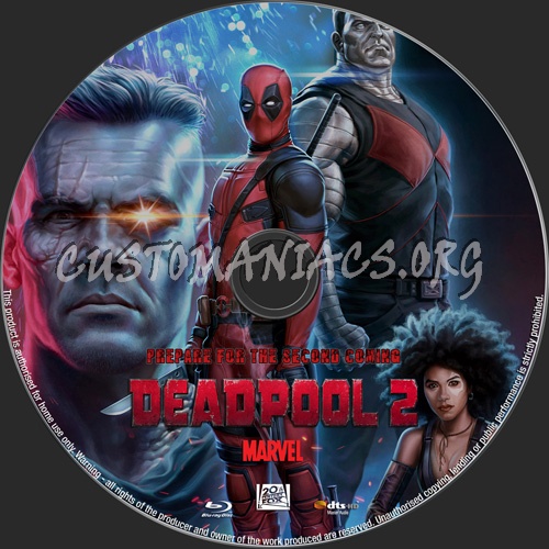 Deadpool 2 blu-ray label