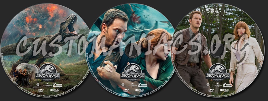 Jurassic World: Fallen Kingdom (2018) dvd label
