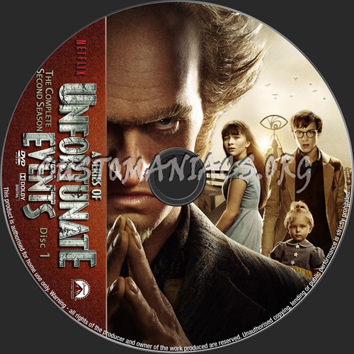 A Series Of Unfortunate Events season 2 dvd label