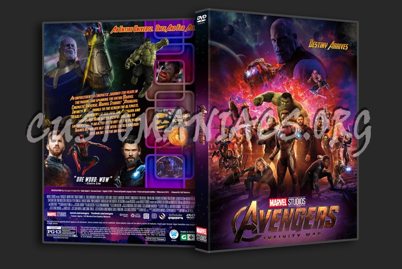Avengers: Infinity War dvd cover