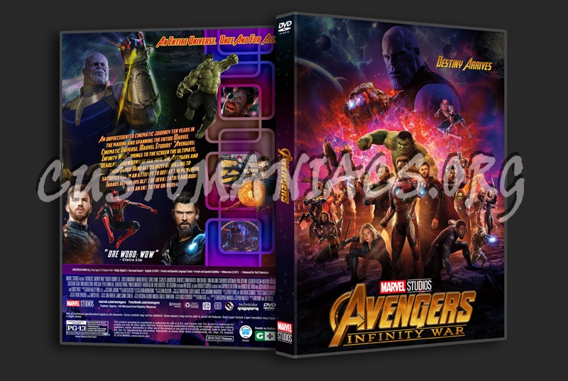 Avengers: Infinity War dvd cover