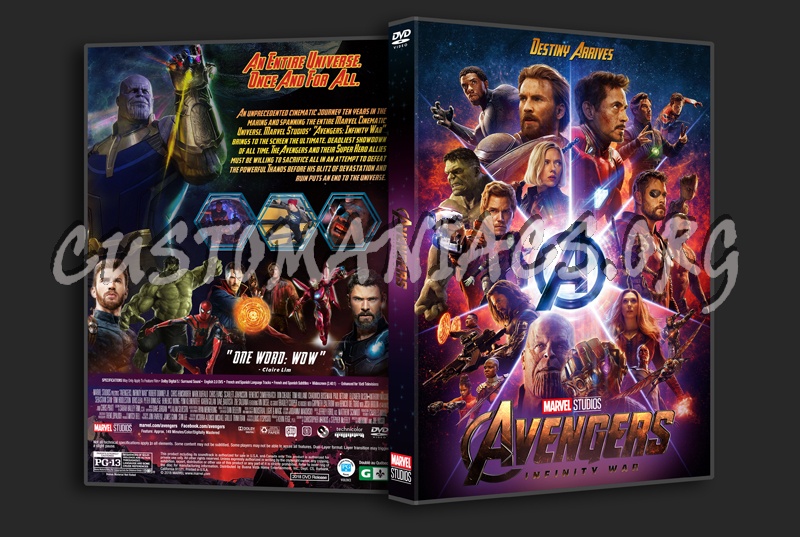 Avengers: Infinity War dvd cover