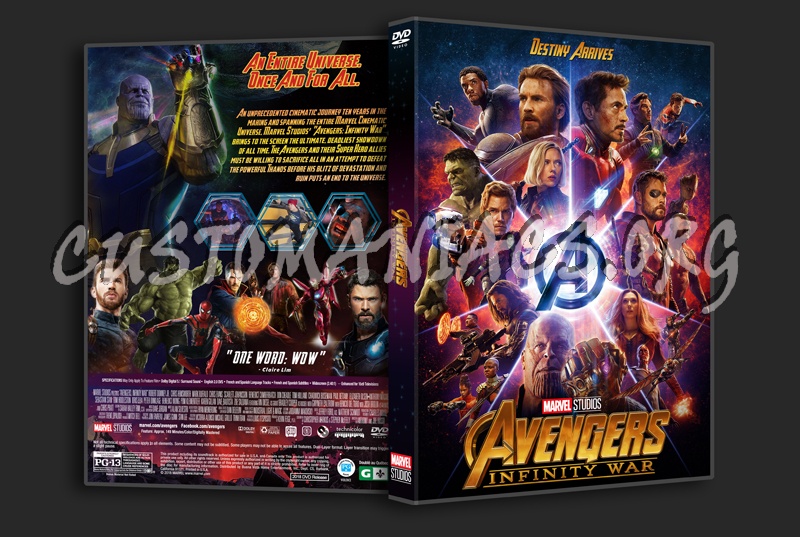 Avengers: Infinity War dvd cover