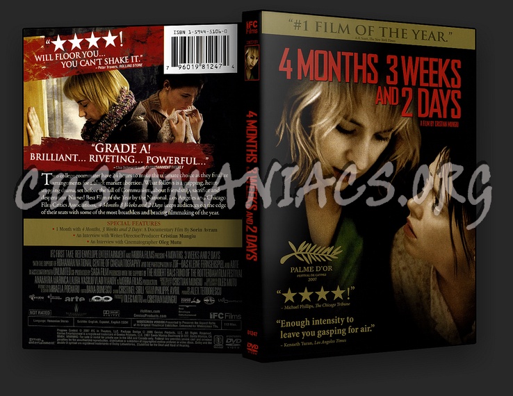 4 Months, 3 Weeks and 2 Days dvd cover