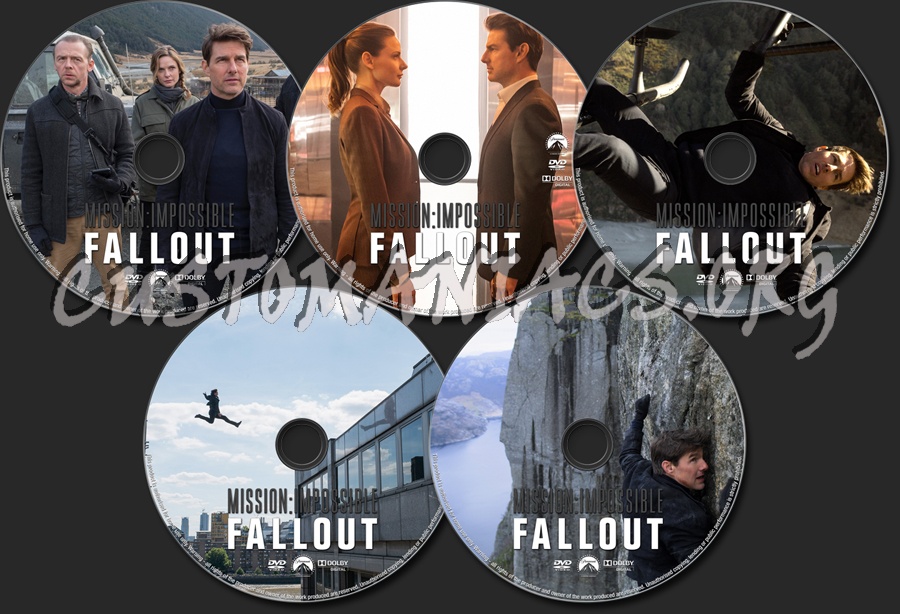 Mission Impossible Fallout (2018) dvd label