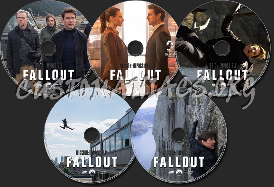 Mission Impossible Fallout (2018) dvd label