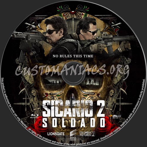 Sicario 2 Soldado blu-ray label