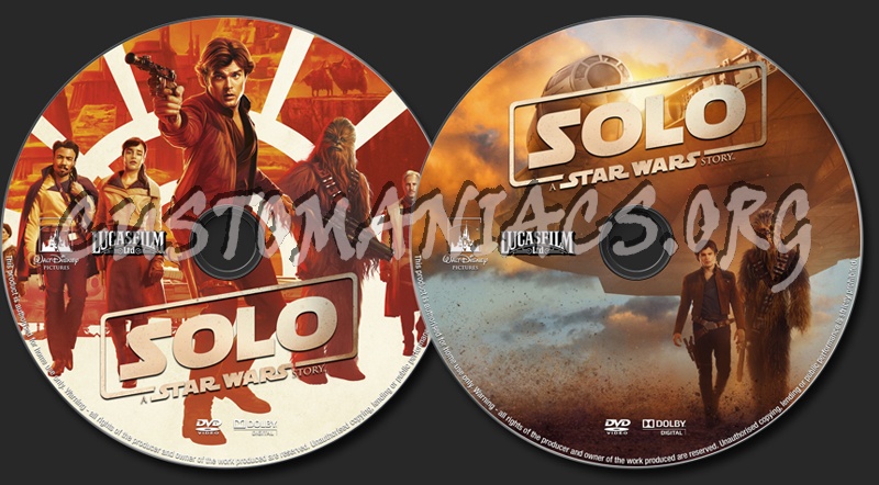 Solo: A Star Wars Story dvd label