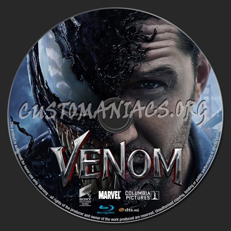 Venom (2018) blu-ray label