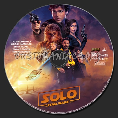 Solo: A Star Wars Story dvd label