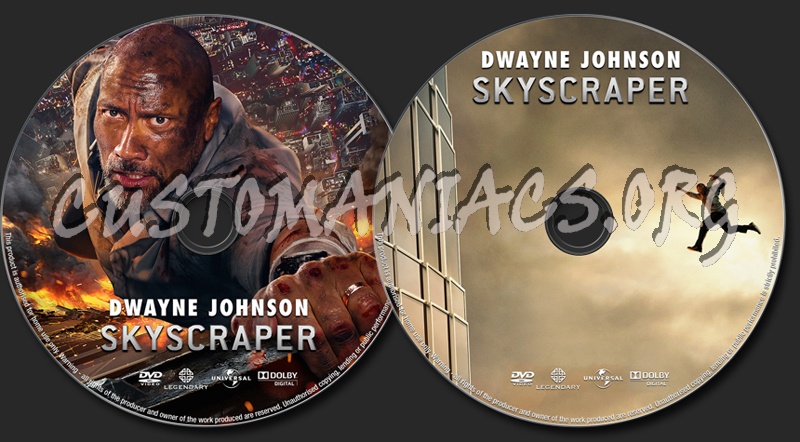 Skyscraper (2018) dvd label