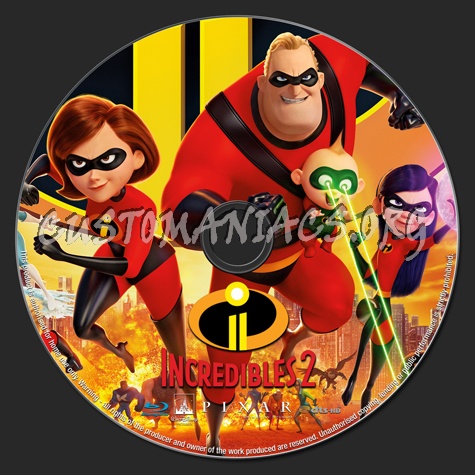 Incredibles 2 (2018) blu-ray label