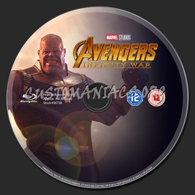 Avengers Infinity War blu-ray label