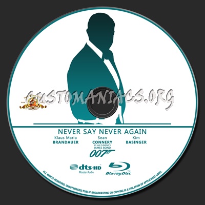 007 Collection - Never Say Never Again blu-ray label