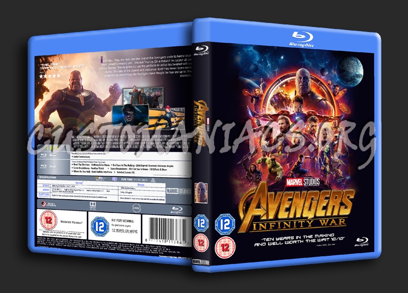 Avengers Infinity War blu-ray cover