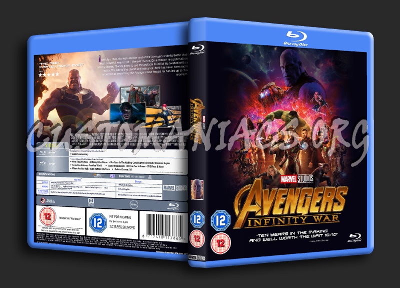 Avengers Infinity War blu-ray cover