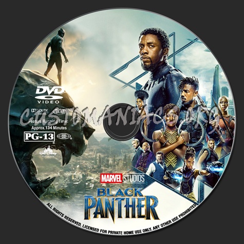 Black Panther dvd label