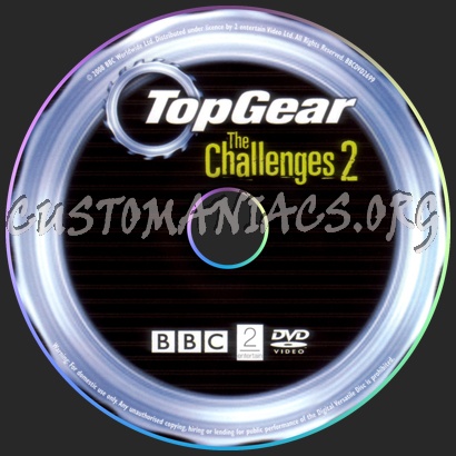 Top Gear: The Challenges 2 dvd label