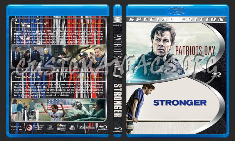 Patriots Day / Stronger Double Feature blu-ray cover