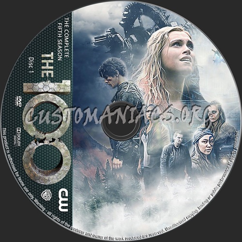 The 100 Season 5 dvd label