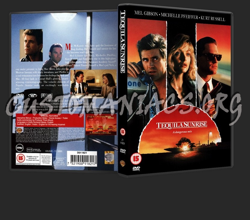 Tequila Sunrise dvd cover