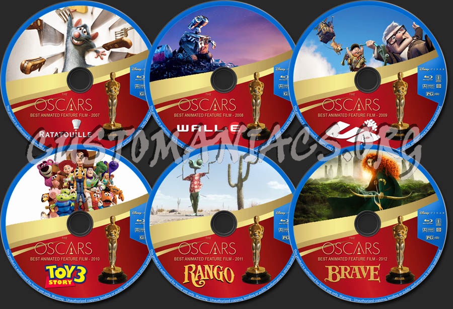 The Oscars: Best Animated Feature Film - Volume 2 (2007-2012) blu-ray label  - DVD Covers & Labels by Customaniacs, id: 252420 free download highres  blu-ray label