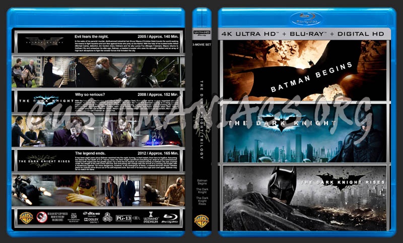 The Dark Knight Trilogy (4K) blu-ray cover