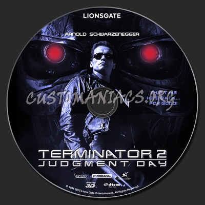 Terminator 2: Judgment Day 3D blu-ray label