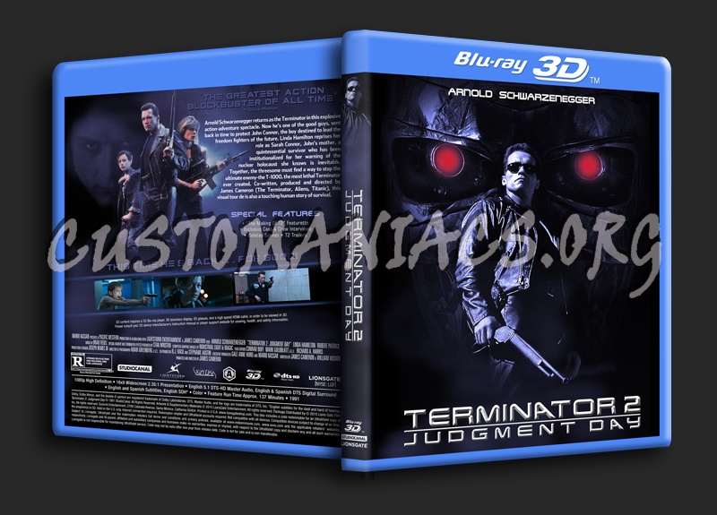 Terminator 2: Judgment Day 3D dvd cover