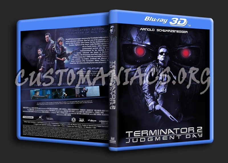 Terminator 2: Judgment Day 3D dvd cover