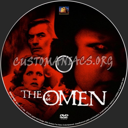 The Omen 1976 dvd label