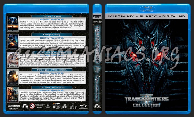 Transformers Collection (4K) blu-ray cover