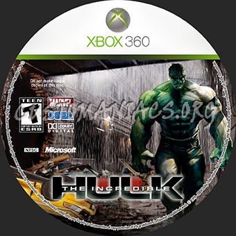 The Incredible Hulk dvd label