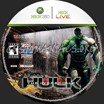 The Incredible Hulk dvd label