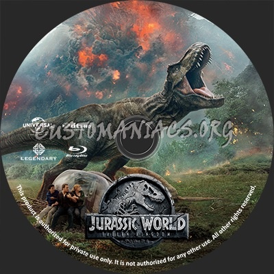 Jurassic World Fallen Kingdom blu-ray label