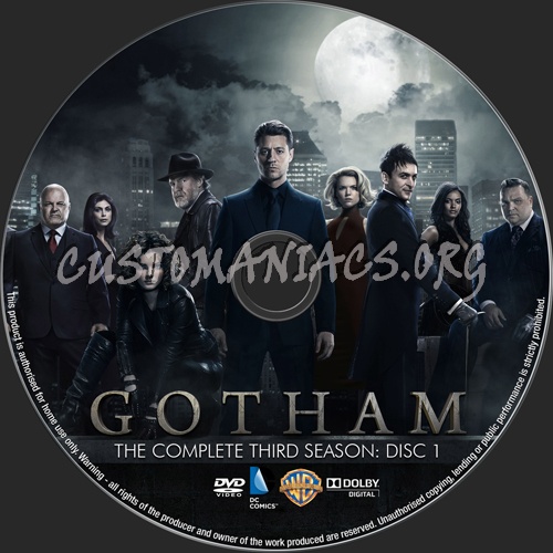 Gotham Season 3 dvd label