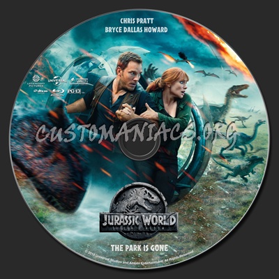 Jurassic World: Fallen Kingdom blu-ray label