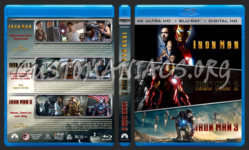 Iron Man Trilogy (4K) blu-ray cover