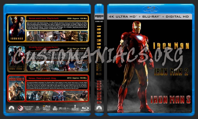 Iron Man Trilogy (4K) blu-ray cover