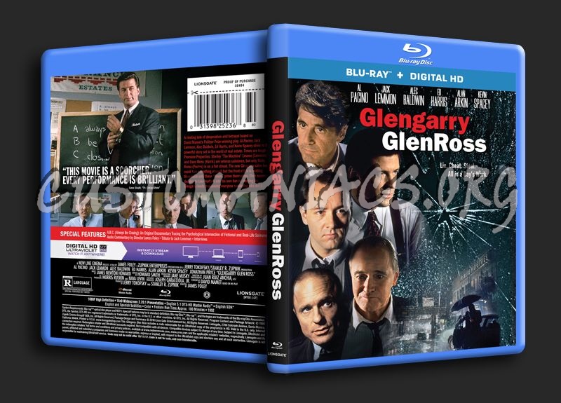 Glengarry GlenRoss blu-ray cover