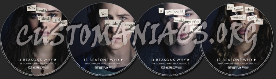 13 Reasons Why Season 1 dvd label
