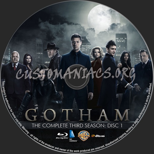 Gotham Season 3 blu-ray label