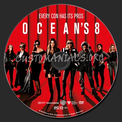 Ocean's 8 dvd label